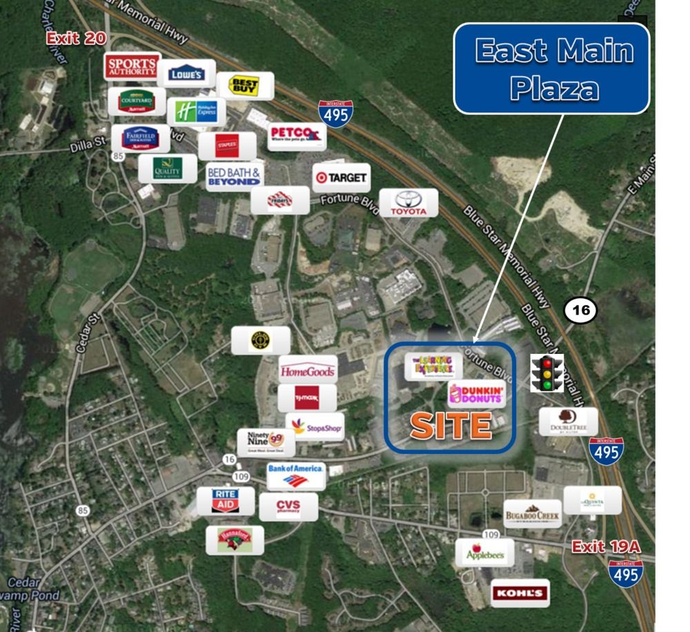 Retail For Lease: 350 E Main St, Milford, MA 01757